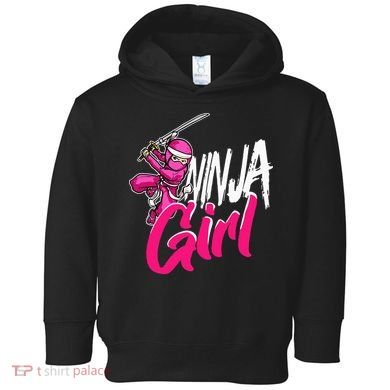 Cute Ninja Fighter Costume Pink Ninja Toddler Hoodie