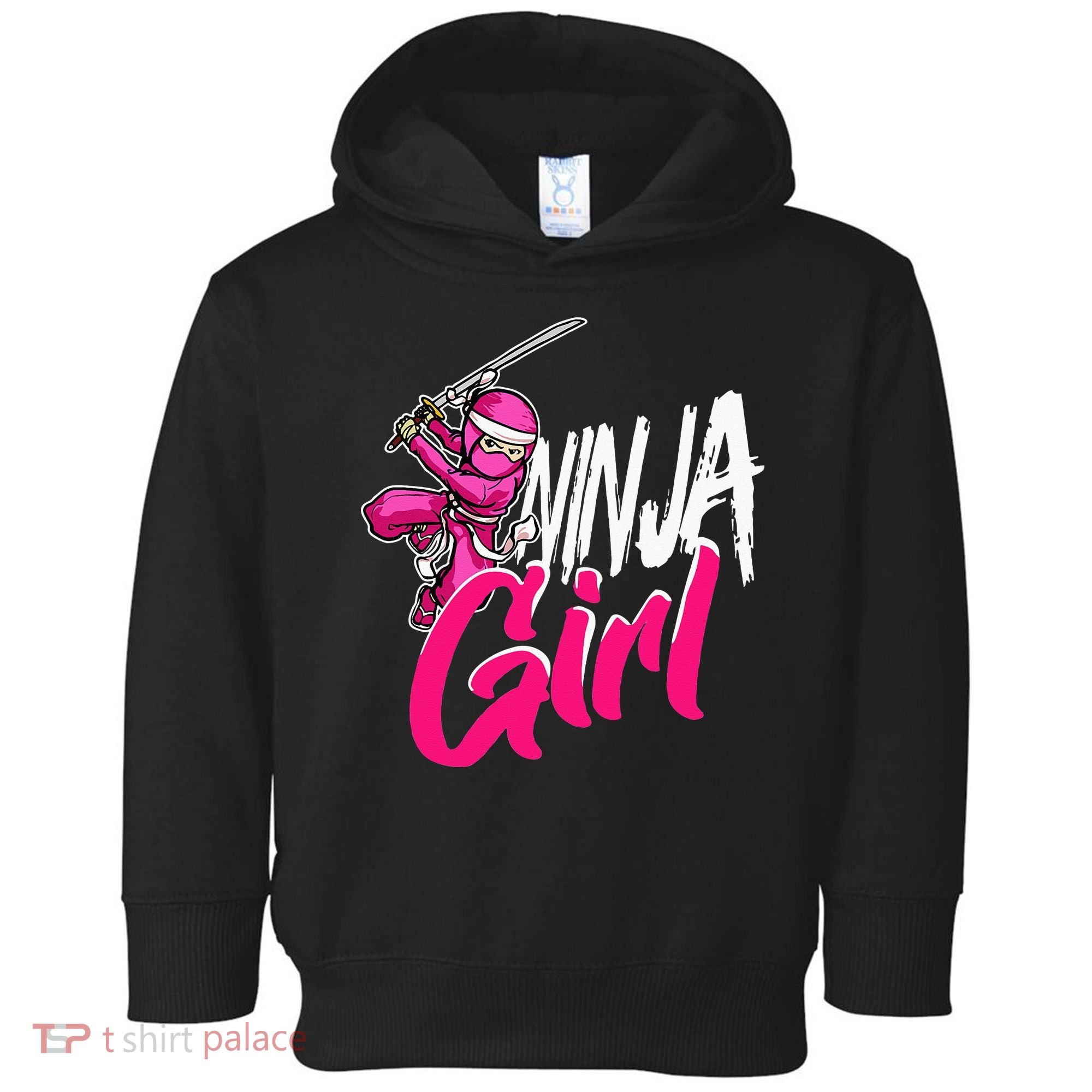 Cute Ninja Fighter Costume Pink Ninja Toddler Hoodie