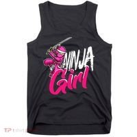 Cute Ninja Fighter Costume Pink Ninja Tank Top thumb 0