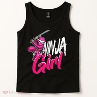 Cute Ninja Fighter Costume Pink Ninja Tank Top thumb 2