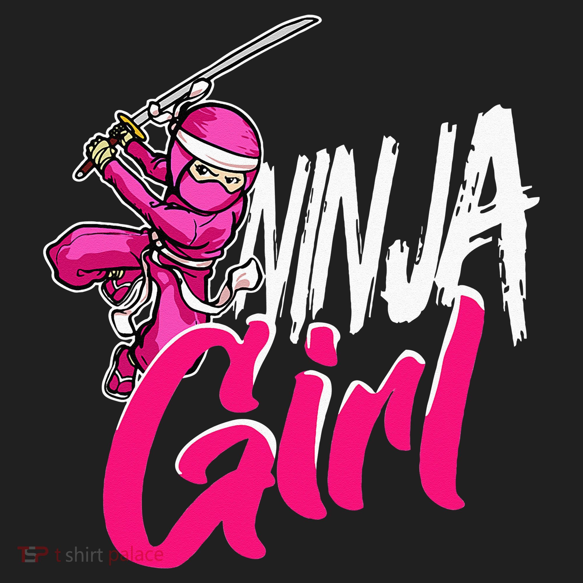Cute Ninja Fighter Costume Pink Ninja Golf Towel