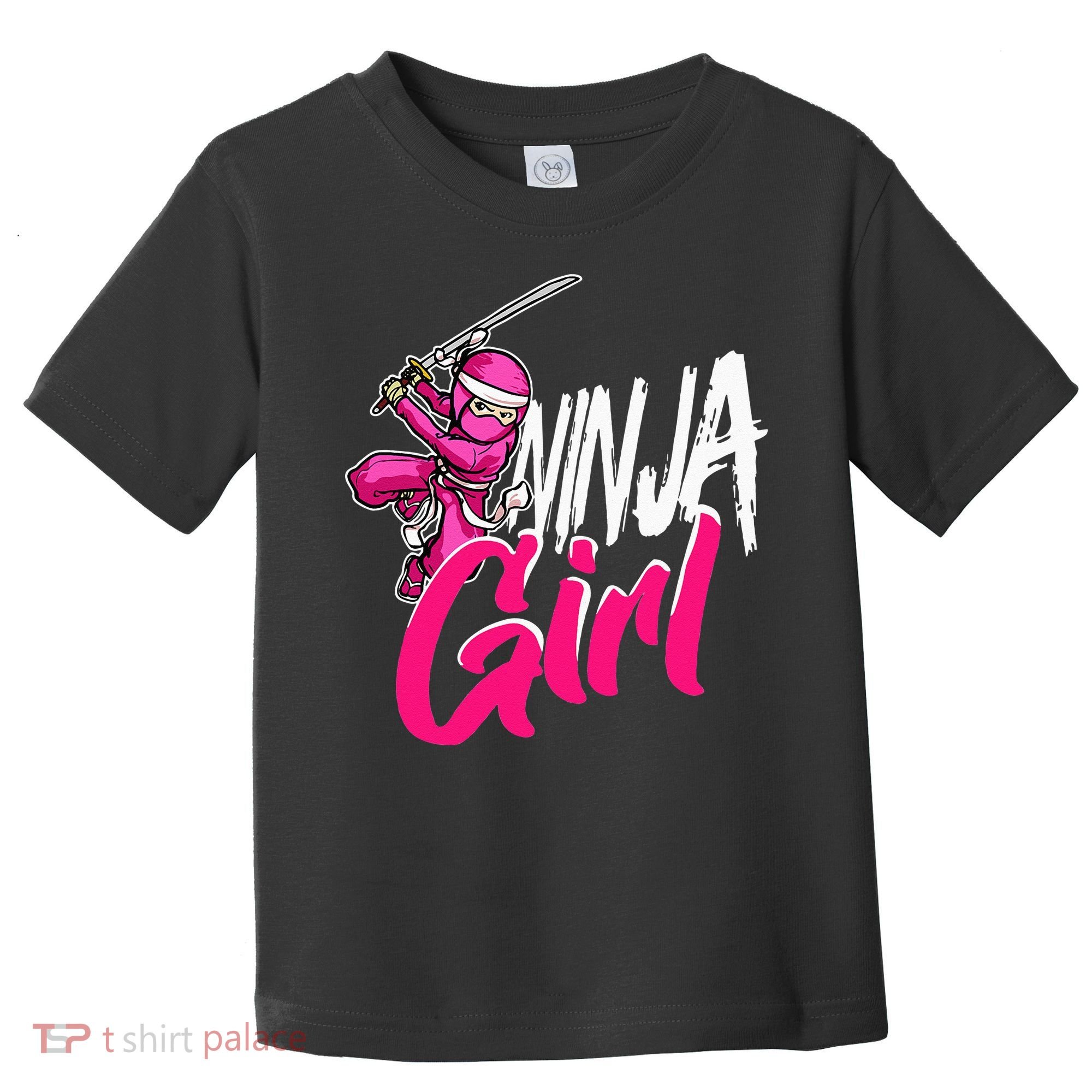 Cute Ninja Fighter Costume Pink Ninja Toddler T-Shirt