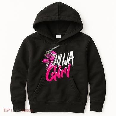 Cute Ninja Fighter Costume Pink Ninja Kids Hoodie