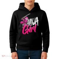 Cute Ninja Fighter Costume Pink Ninja Kids Hoodie thumb 4