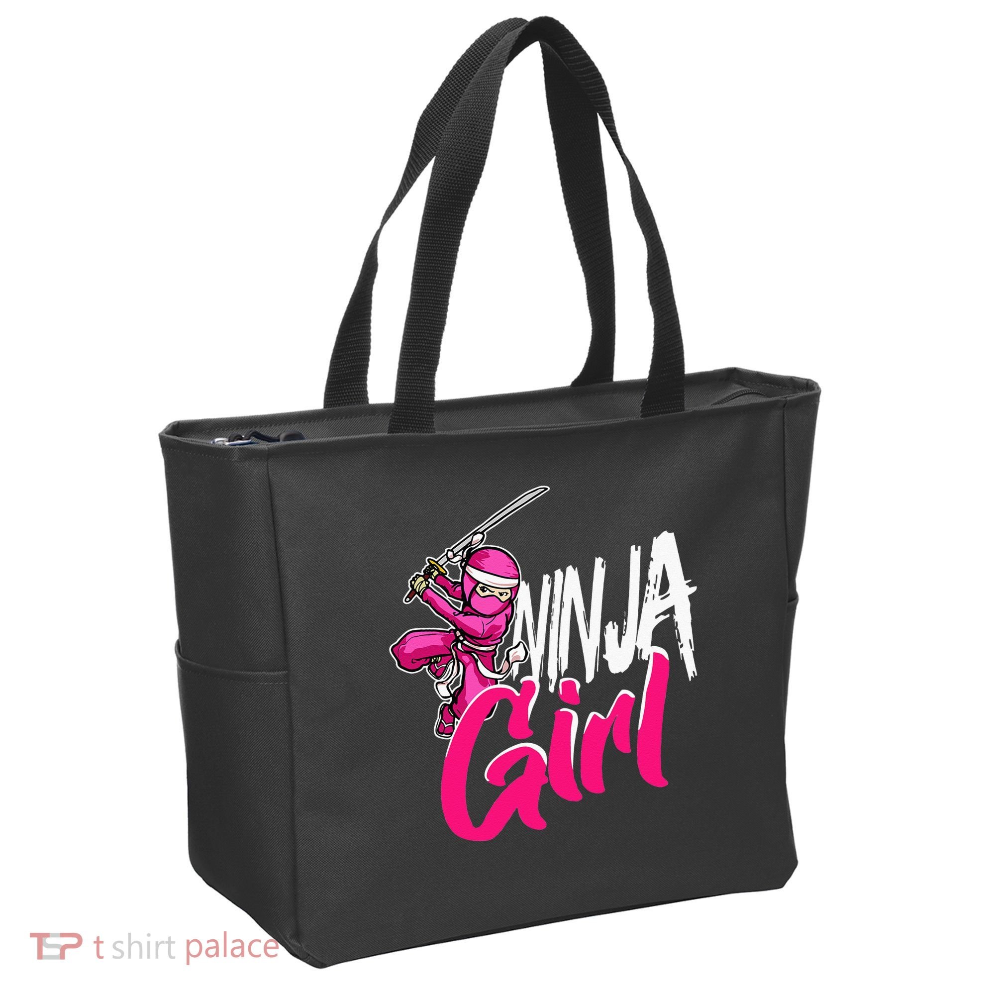 Cute Ninja Fighter Costume Pink Ninja Tote Bag
