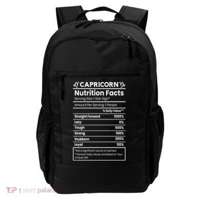 Capricorn Nutrition Facts Backpack