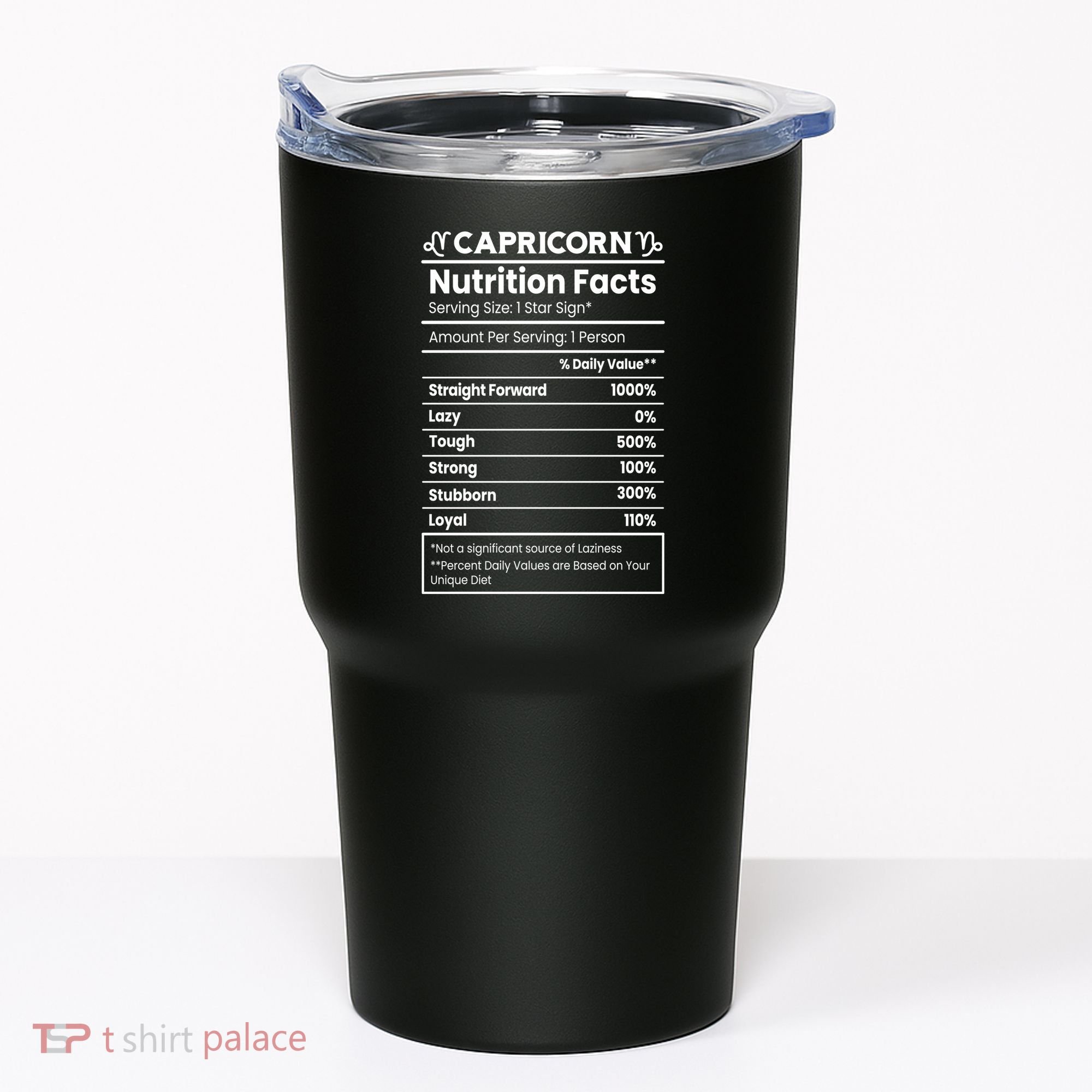 Capricorn Nutrition Facts Tumbler