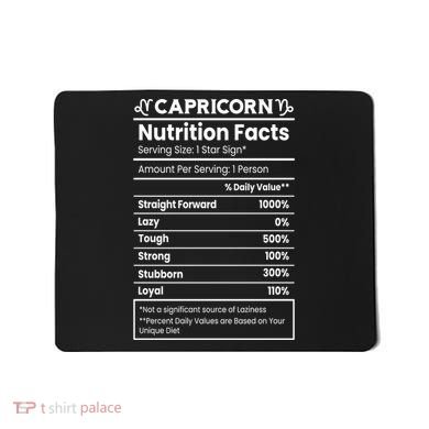 Capricorn Nutrition Facts Mousepad