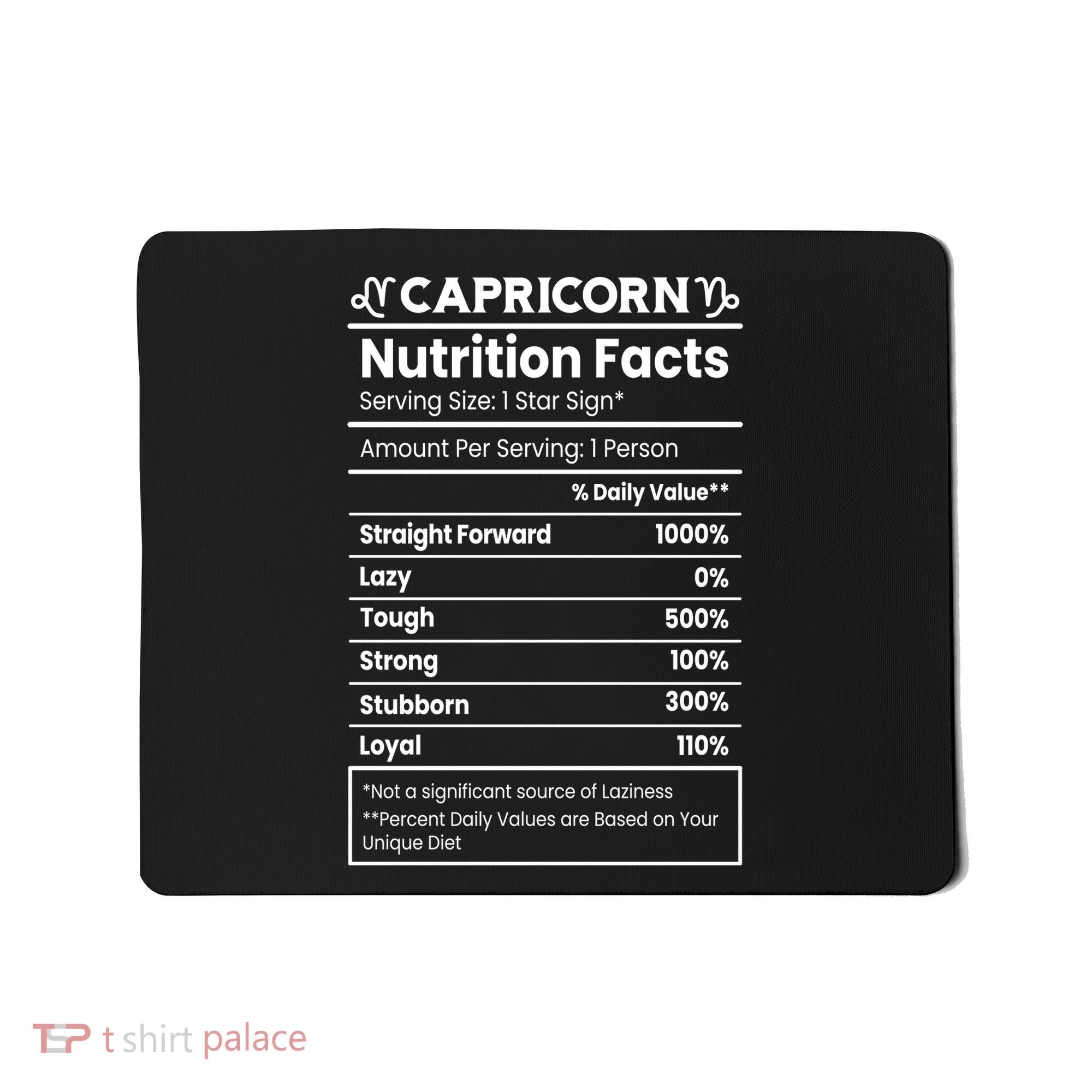 Capricorn Nutrition Facts Mousepad