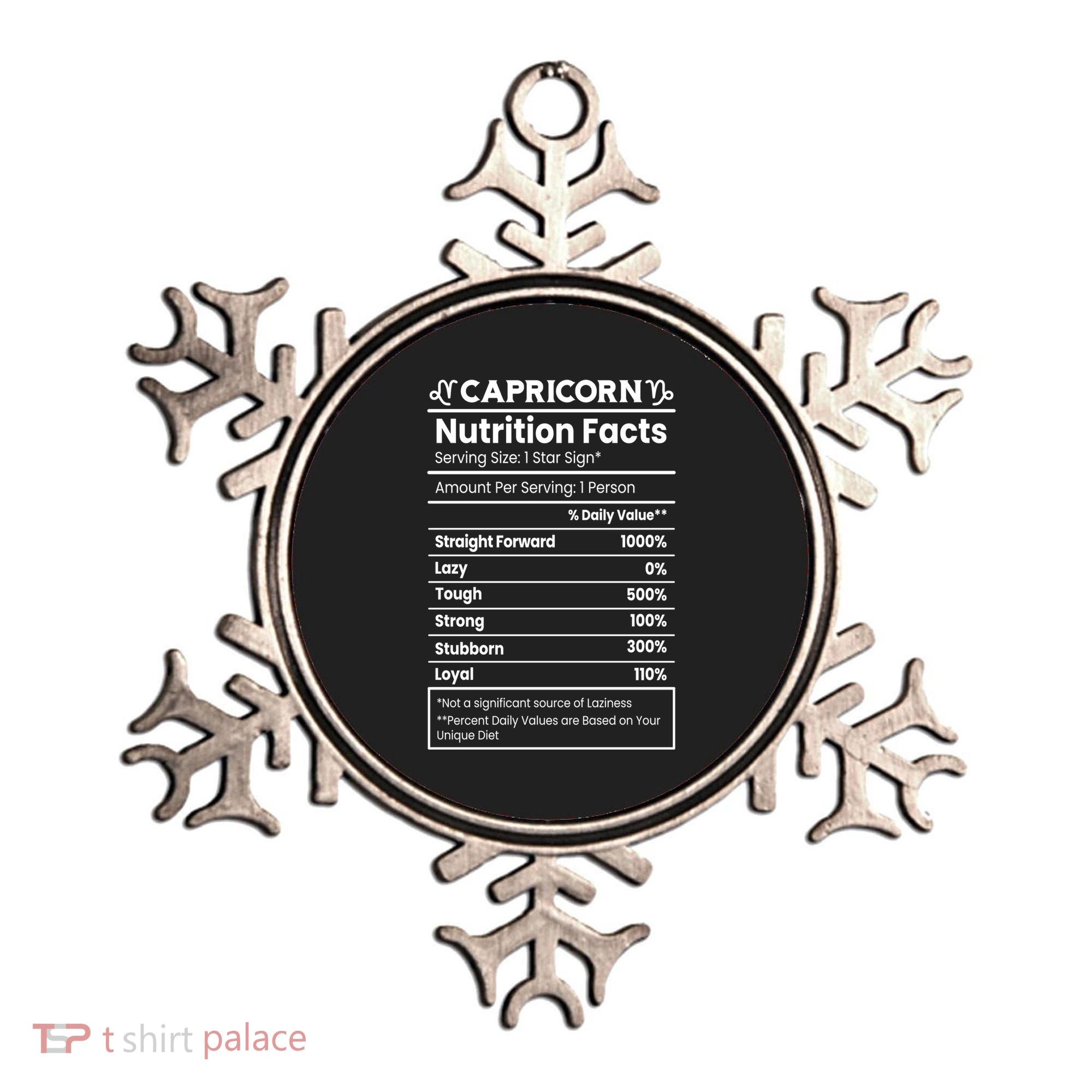 Capricorn Nutrition Facts Ornament
