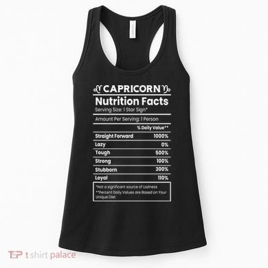 Capricorn Nutrition Facts Women's Tank Top