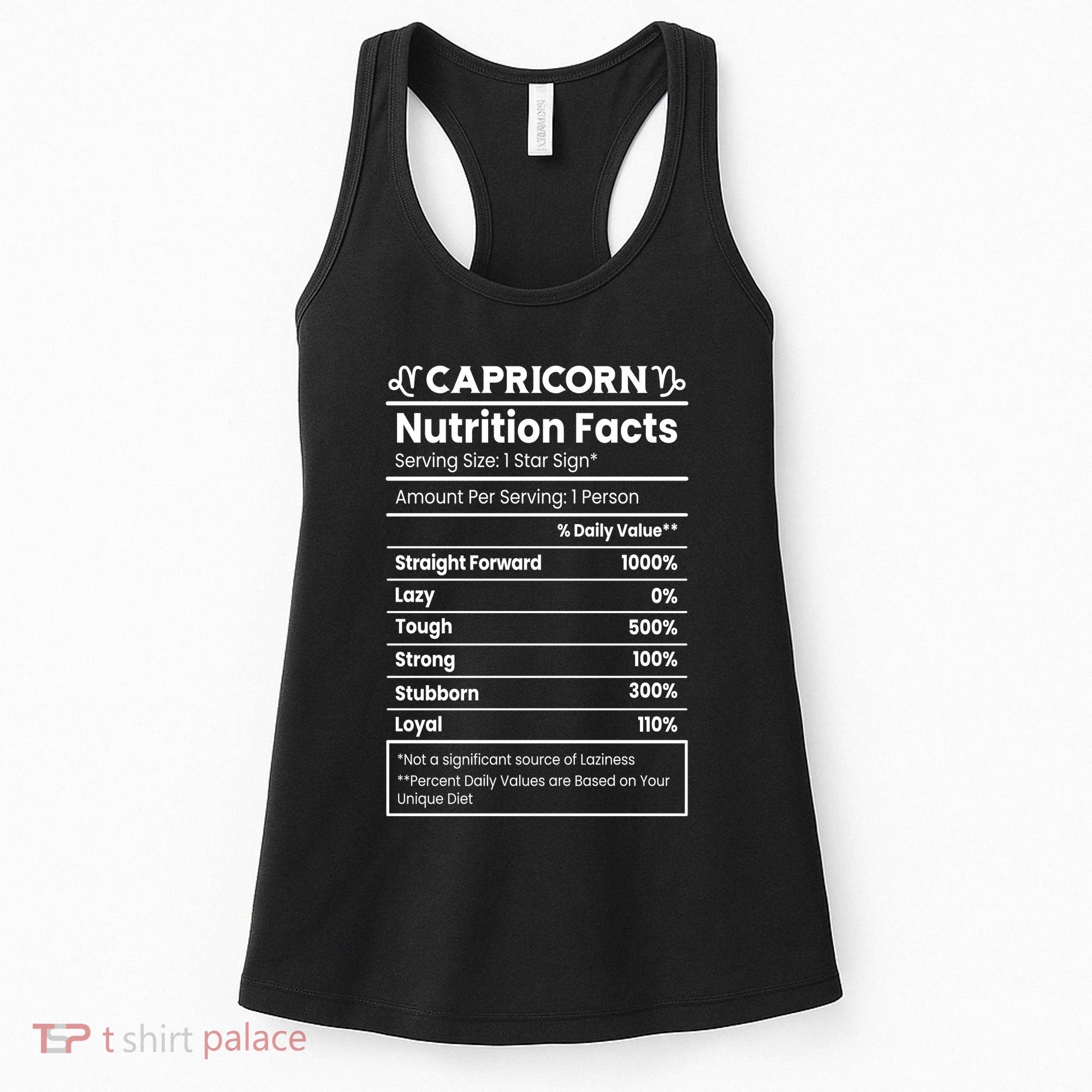 Capricorn Nutrition Facts Women's Tank Top