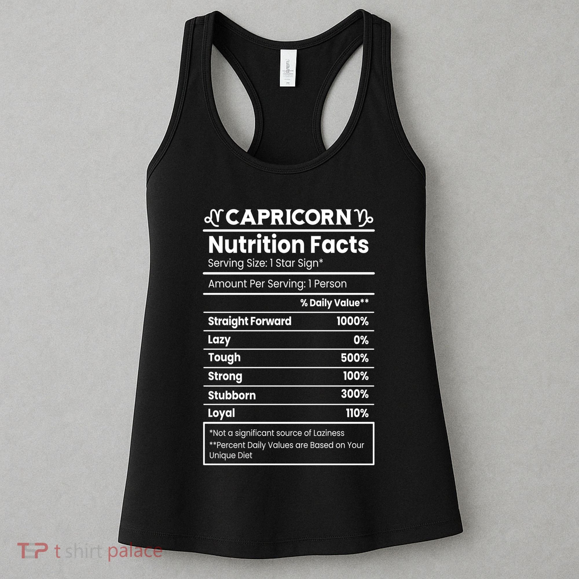 Capricorn Nutrition Facts Women's Tank Top