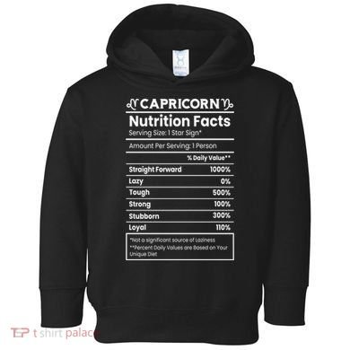 Capricorn Nutrition Facts Toddler Hoodie