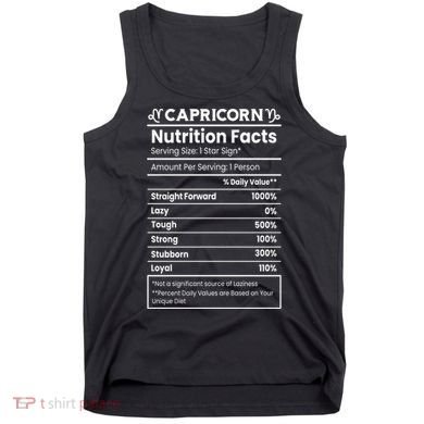 Capricorn Nutrition Facts Tank Top