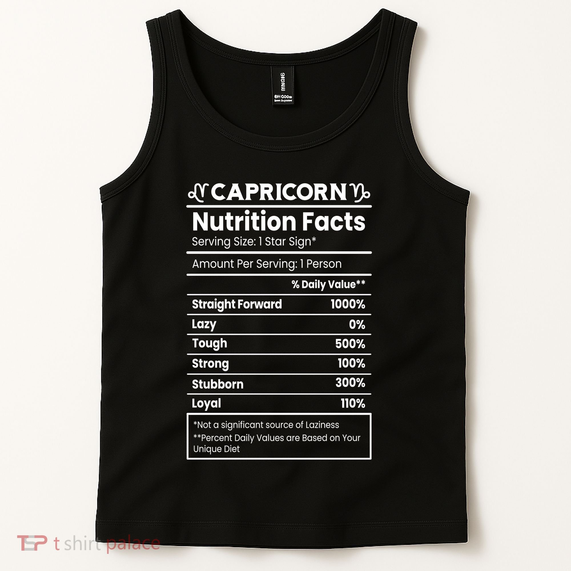 Capricorn Nutrition Facts Tank Top
