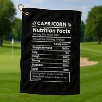 Capricorn Nutrition Facts Golf Towel thumb 1