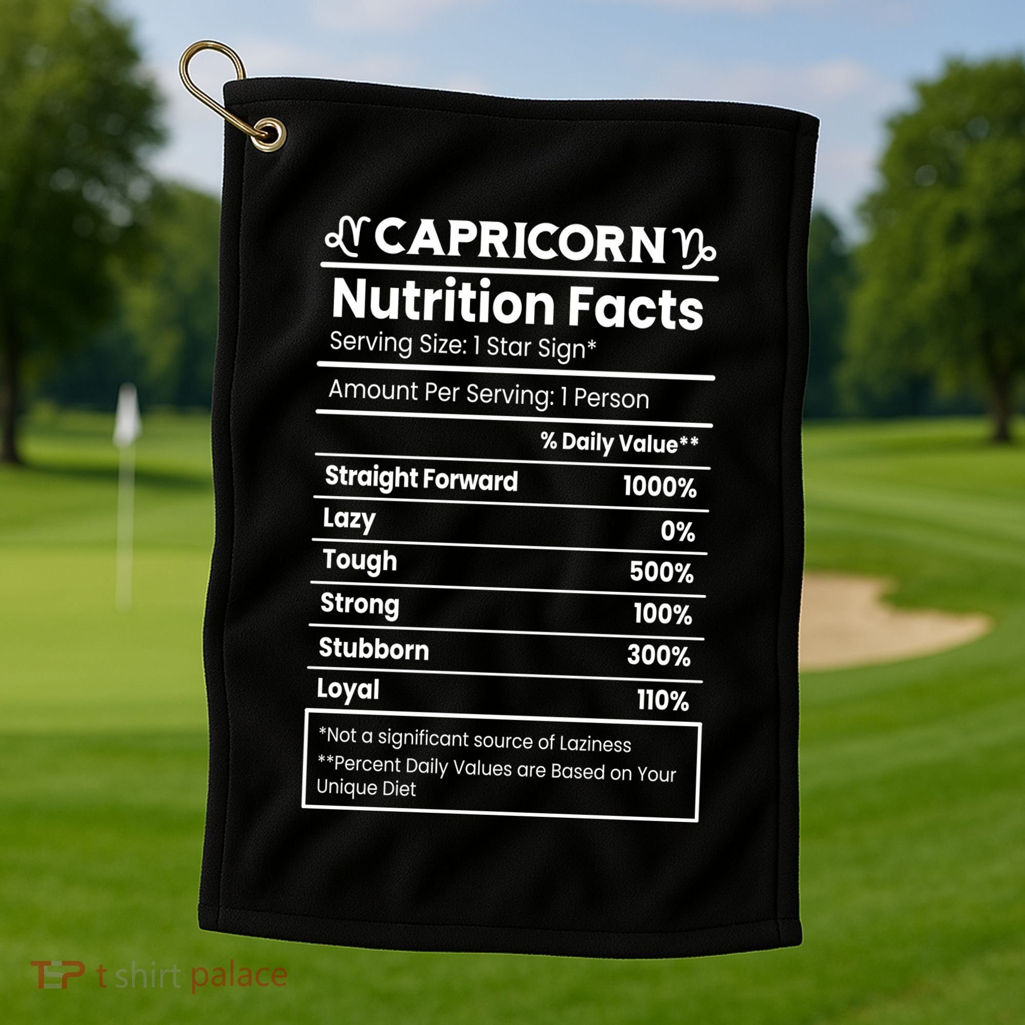 Capricorn Nutrition Facts Golf Towel
