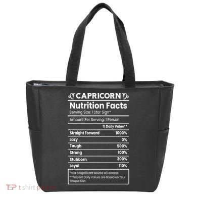 Capricorn Nutrition Facts Tote Bag