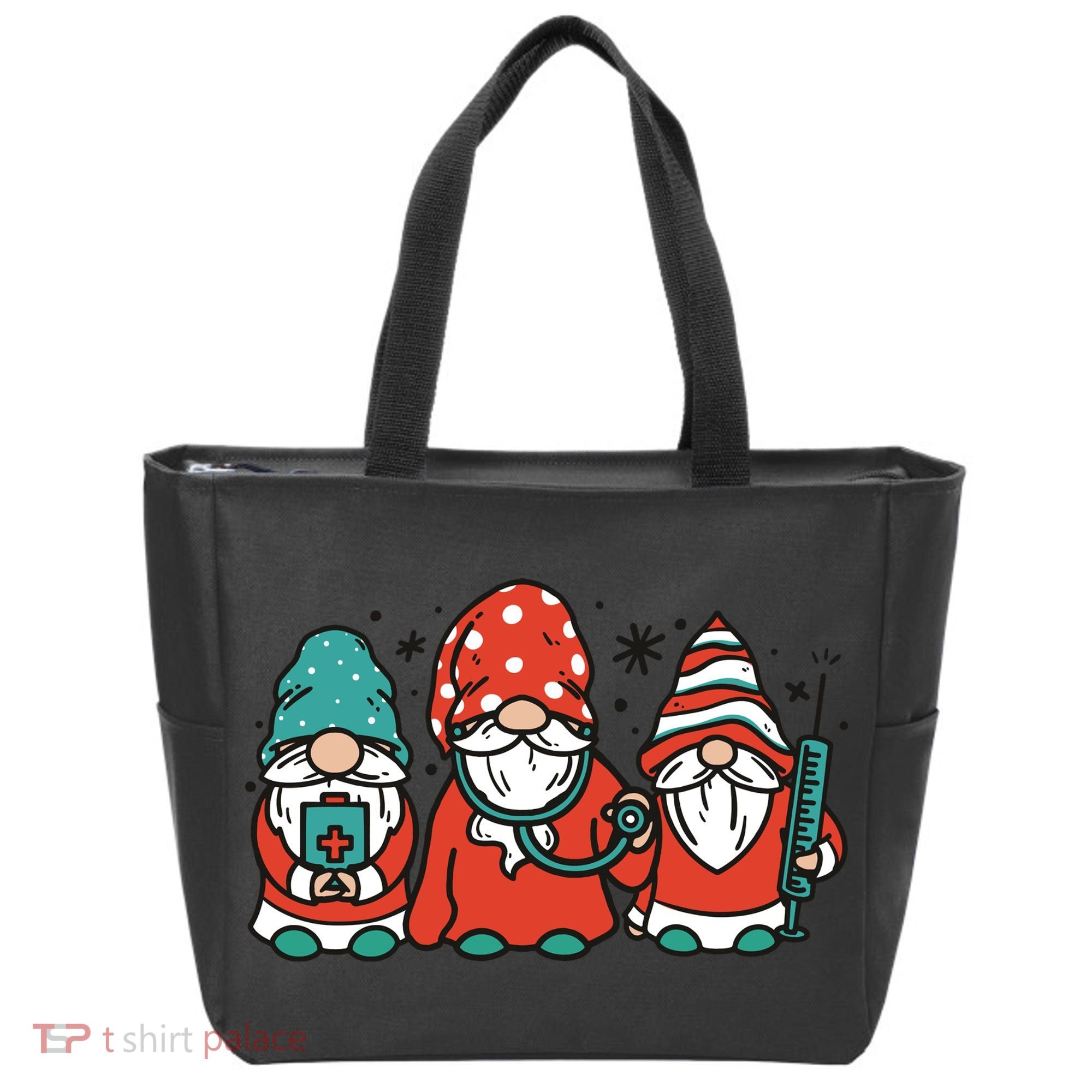 Christmas Nurse Gnomes Holiday Tote Bag