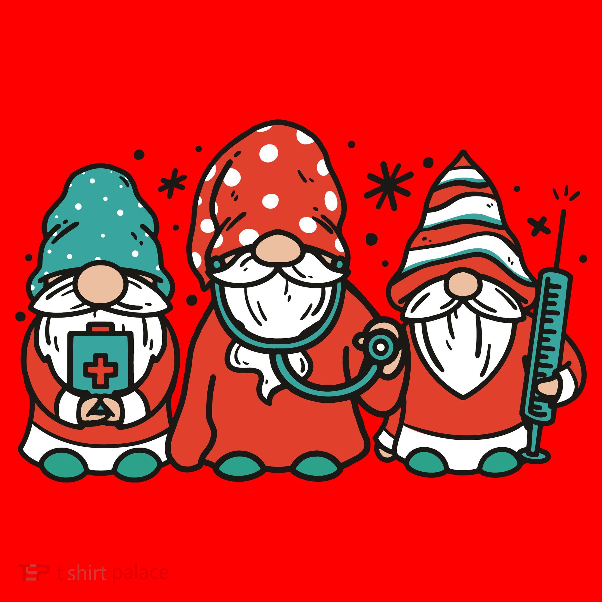 Christmas Nurse Gnomes Holiday Santa Hat