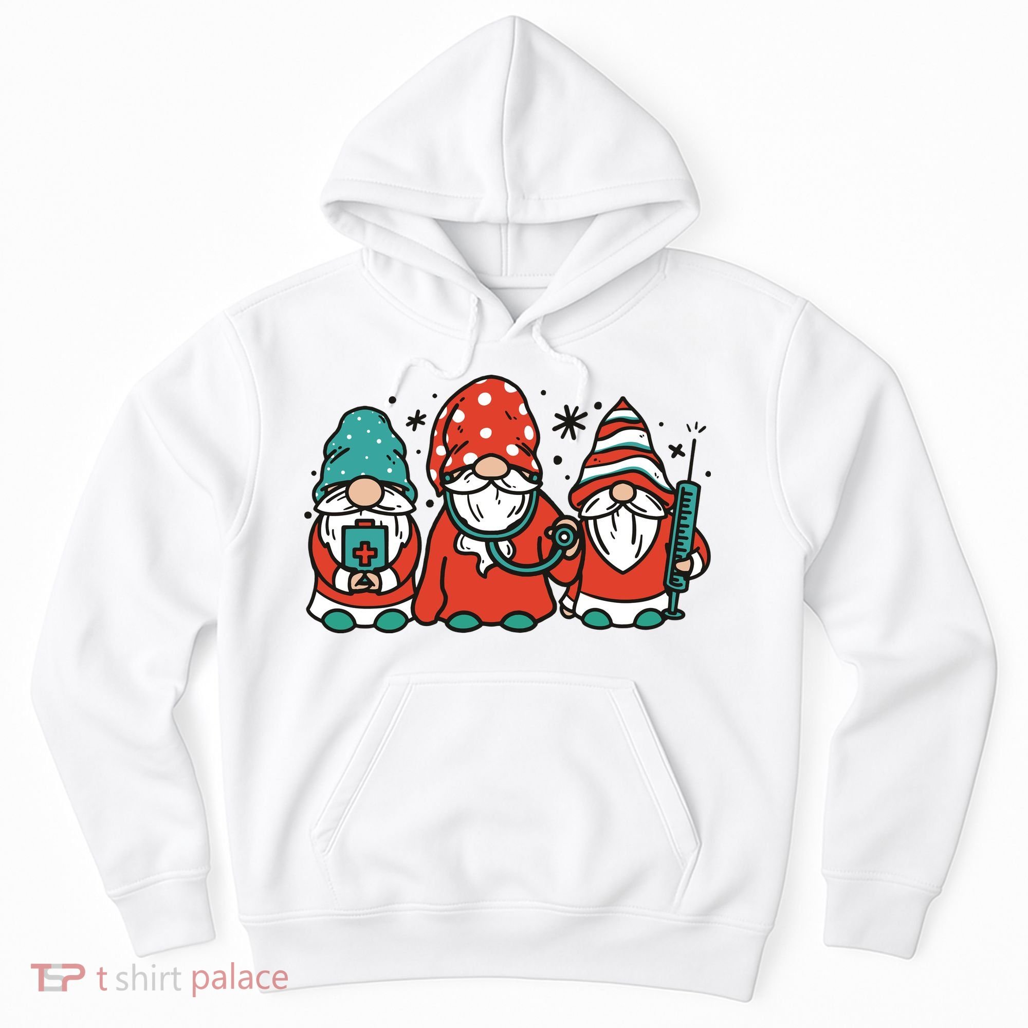 Christmas Nurse Gnomes Holiday Hoodie