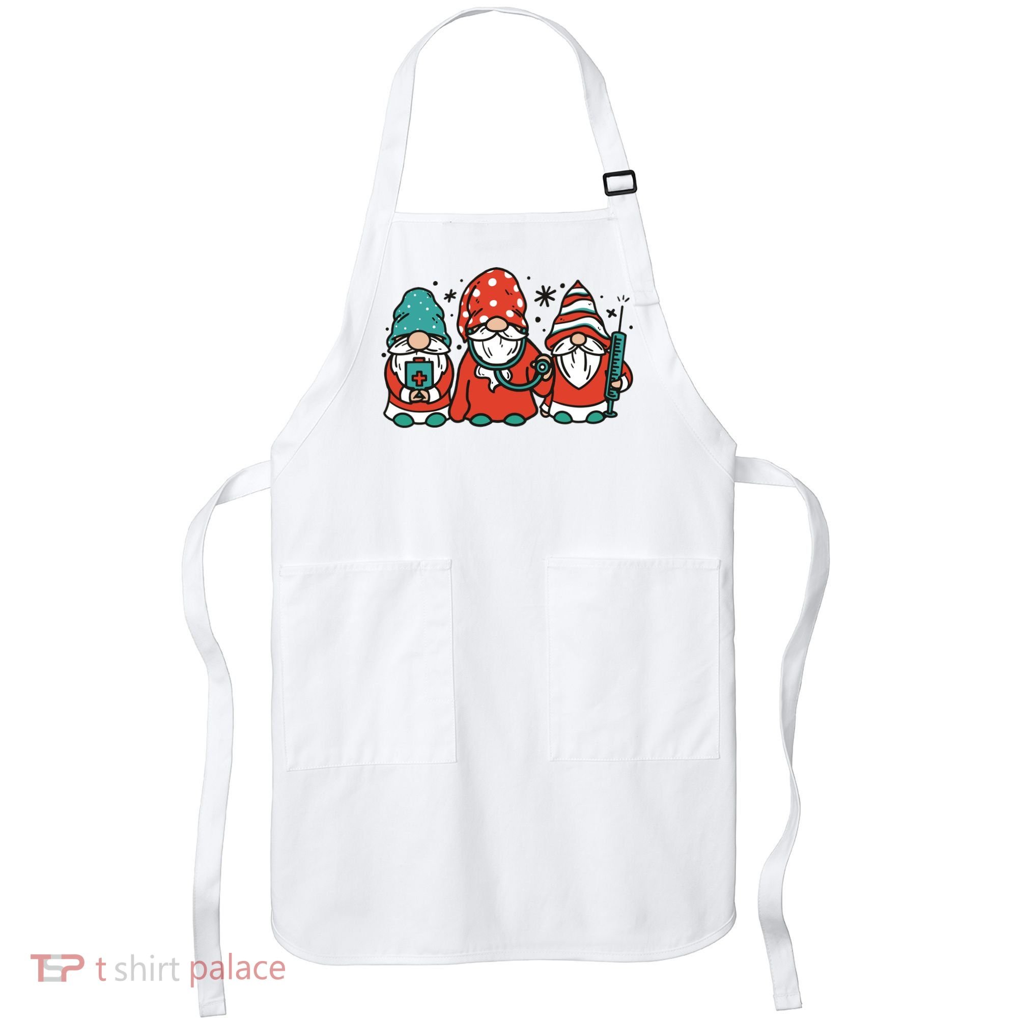 Christmas Nurse Gnomes Holiday Apron