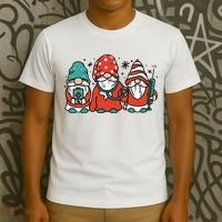 Christmas Nurse Gnomes Holiday T-Shirt thumb 3