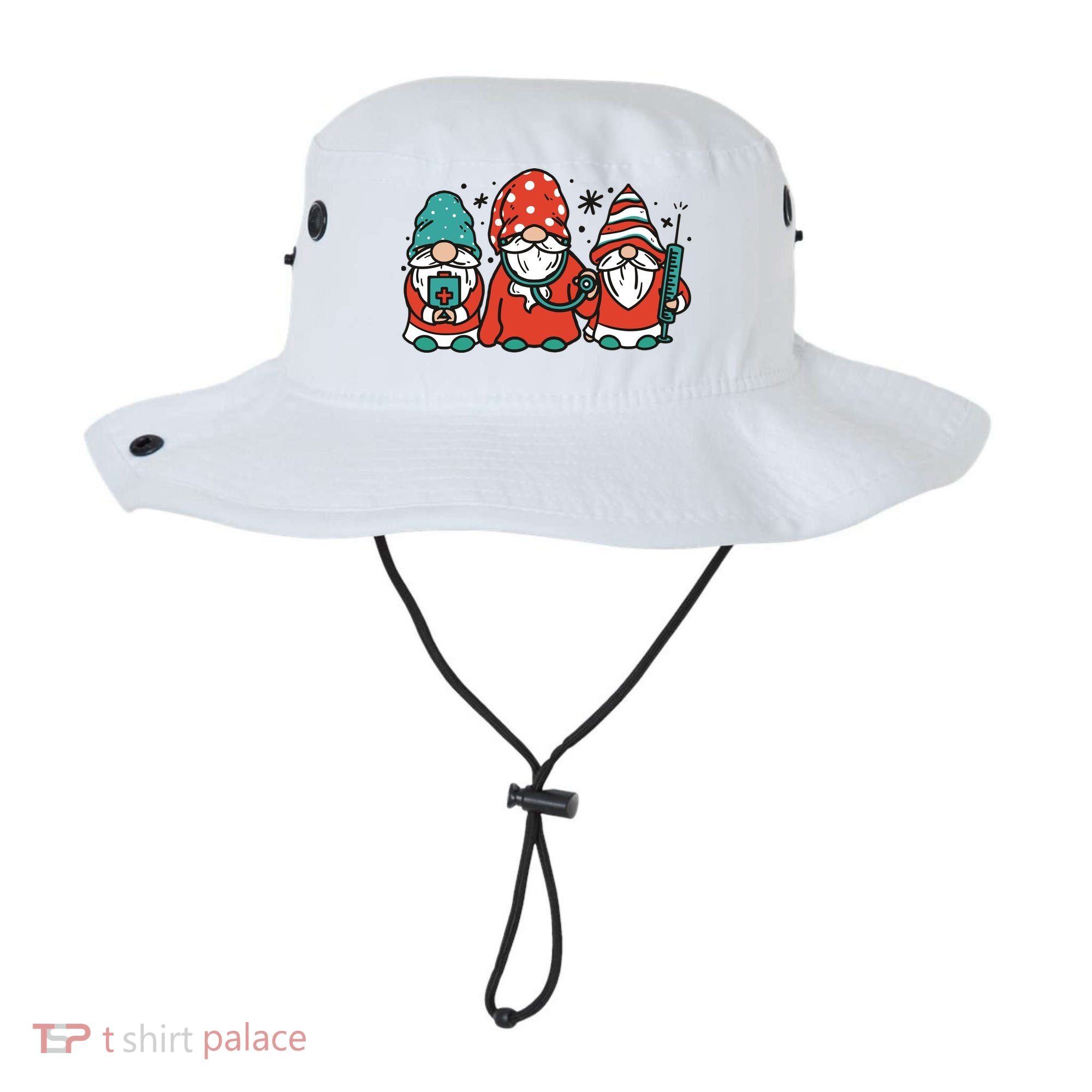 Christmas Nurse Gnomes Holiday Bucket Hat