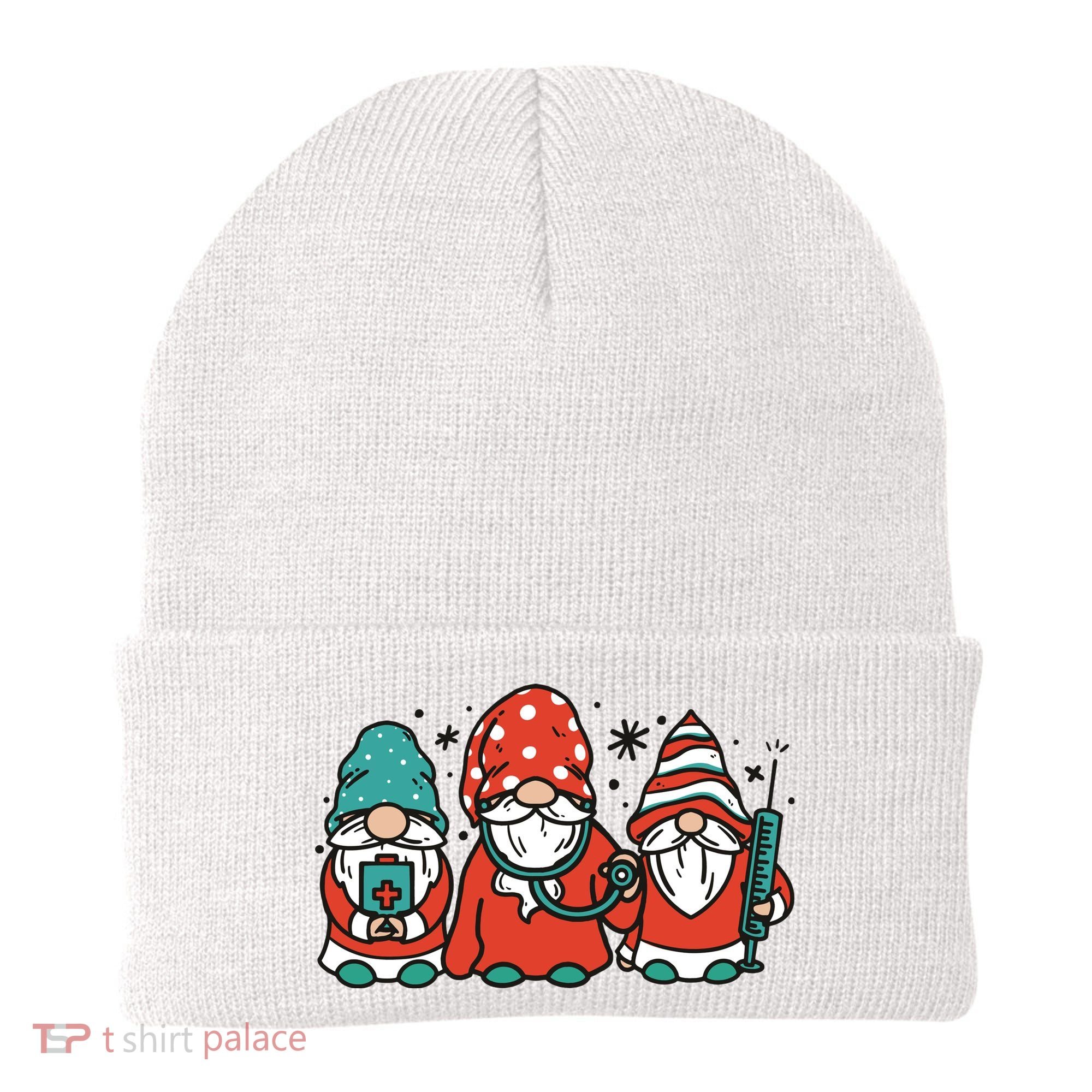 Christmas Nurse Gnomes Holiday Beanie