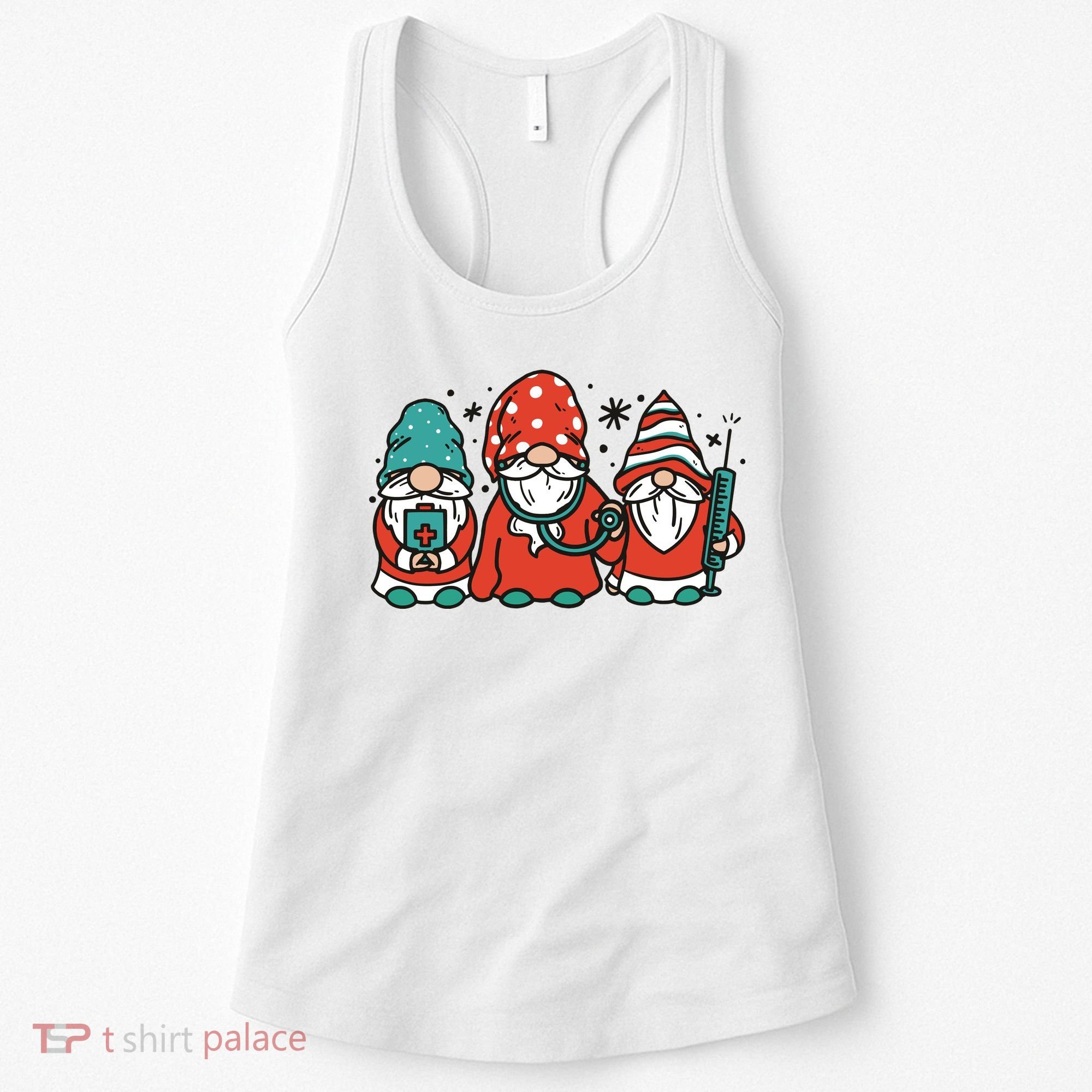 Christmas Nurse Gnomes Holiday Women's Tank Top