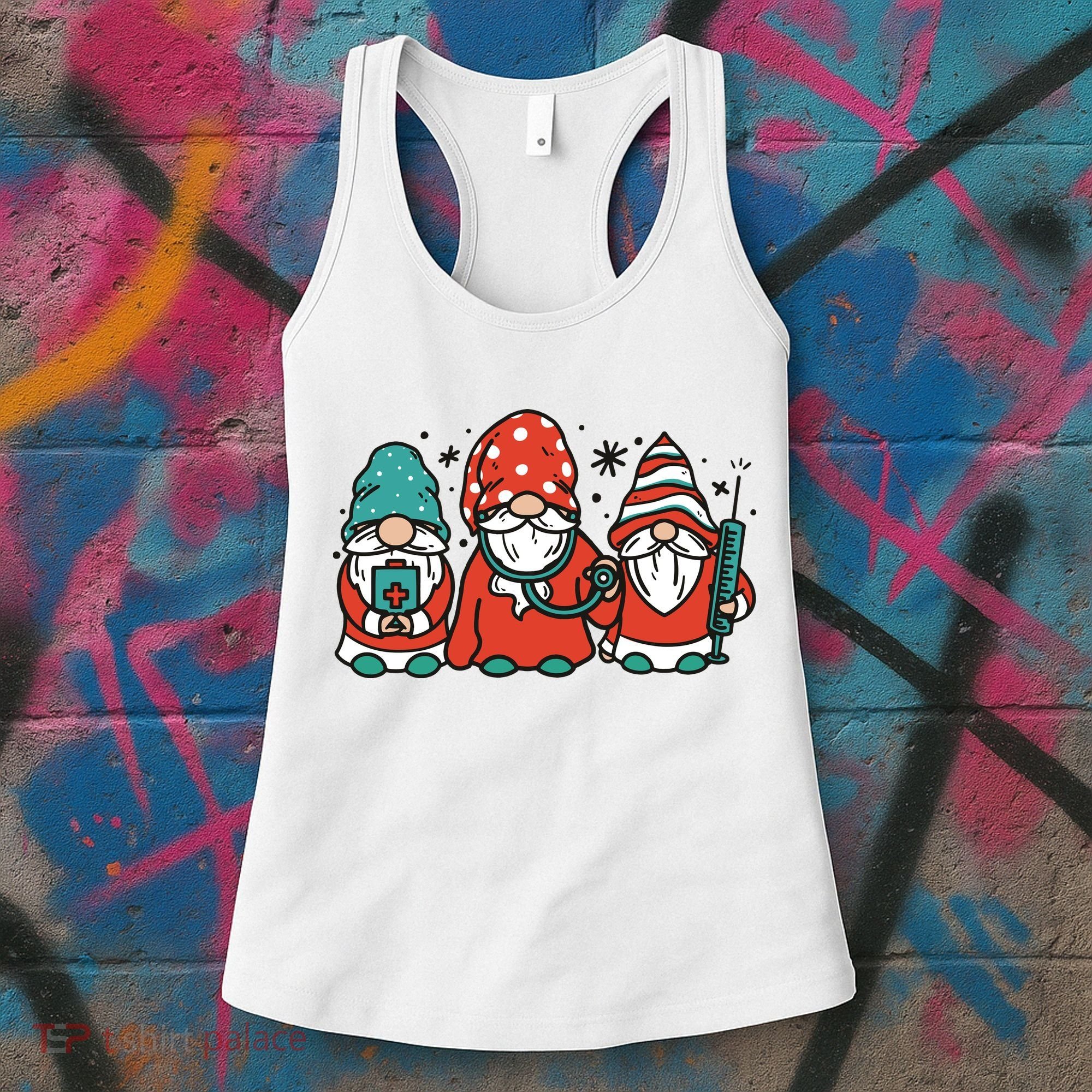 Christmas Nurse Gnomes Holiday Women's Tank Top