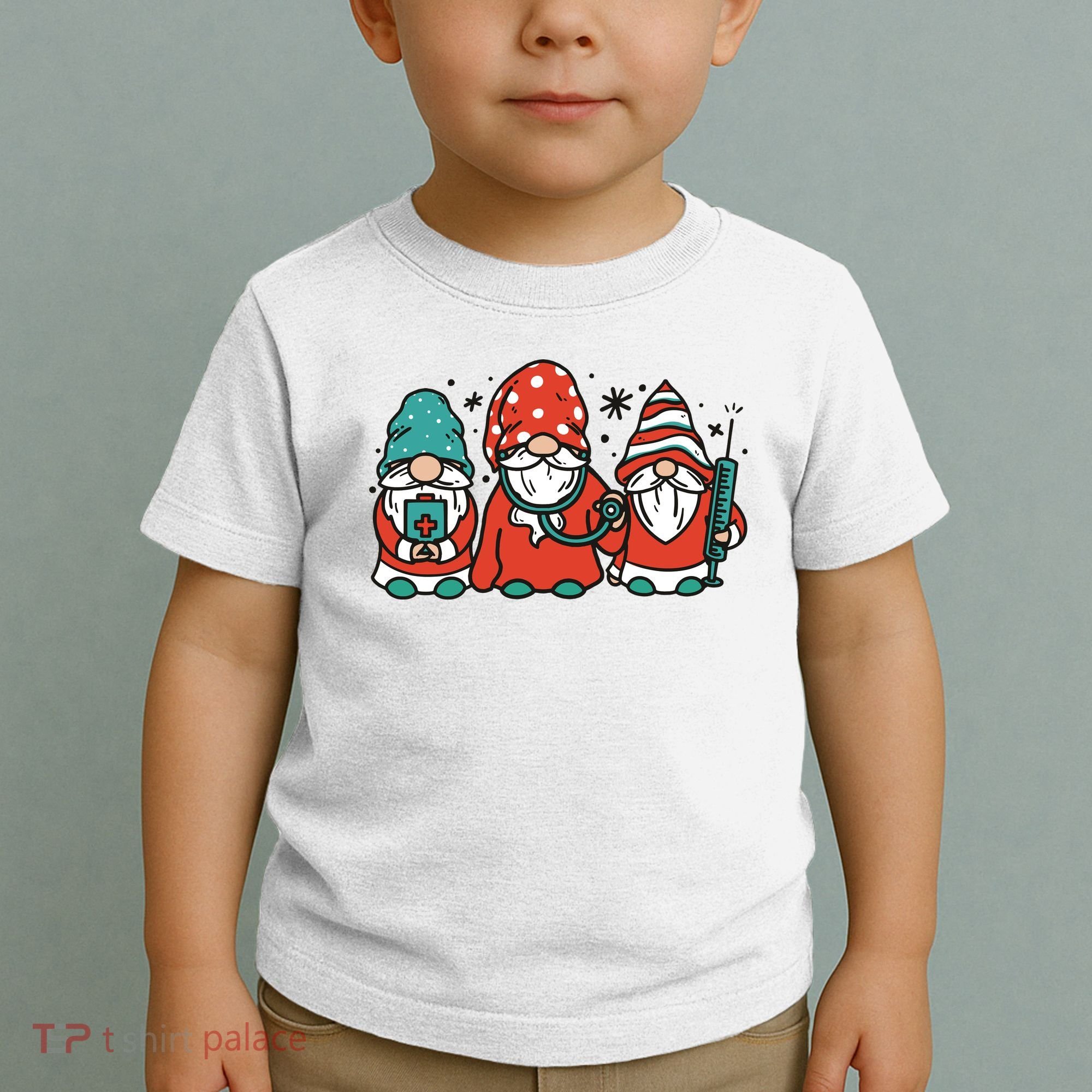 Christmas Nurse Gnomes Holiday Toddler T-Shirt