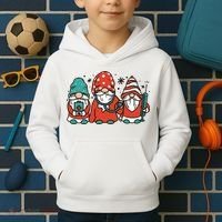 Christmas Nurse Gnomes Holiday Kids Hoodie thumb 2
