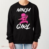 Cool Ninja Girl Art For Ninja Training Warrior Women's Sweatshirt thumb 0
