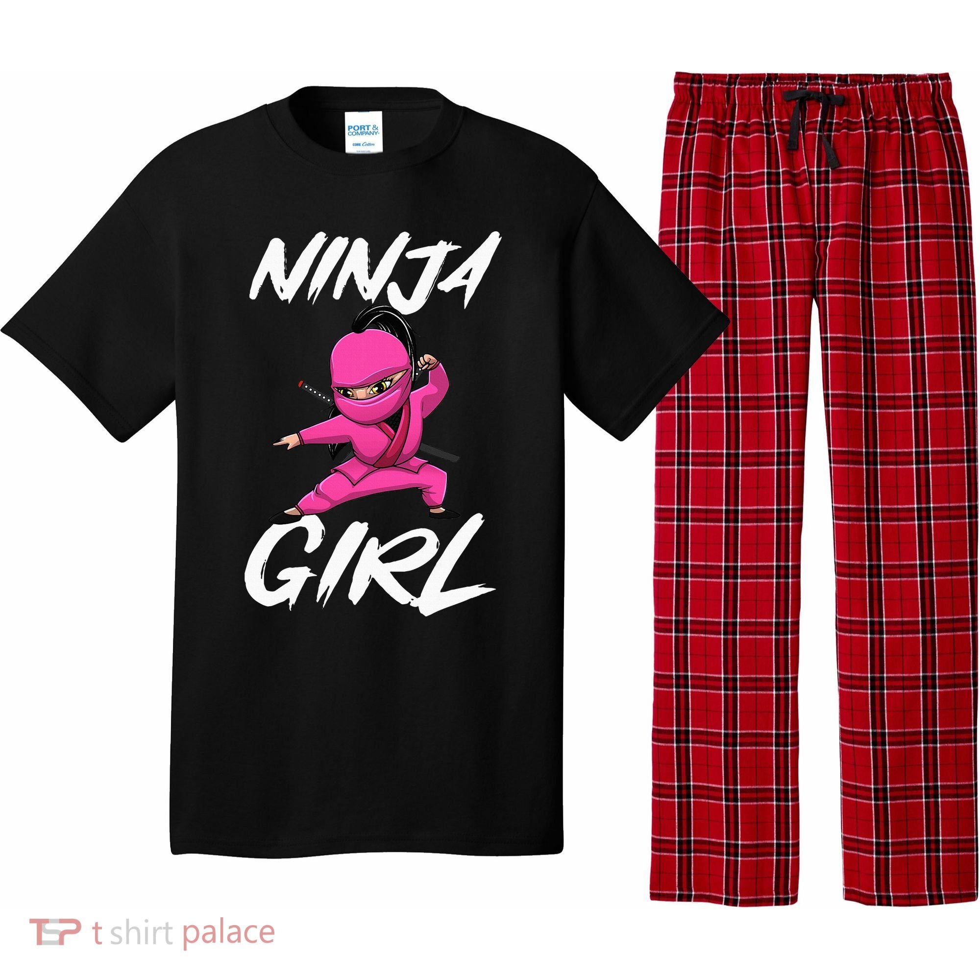 Cool Ninja Girl Art For Ninja Training Warrior Pajama Set
