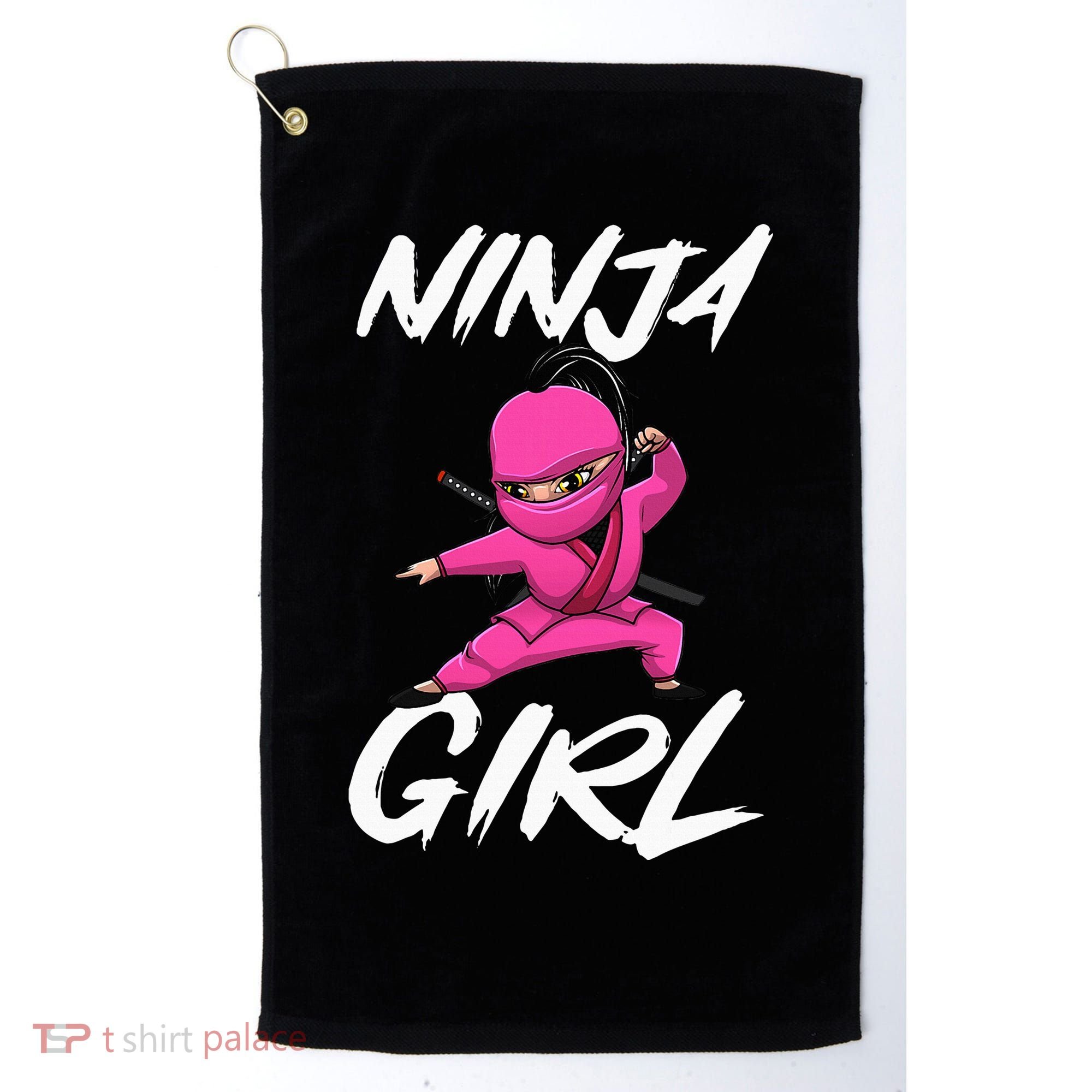 Cool Ninja Girl Art For Ninja Training Warrior Golf Towel