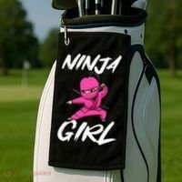 Cool Ninja Girl Art For Ninja Training Warrior Golf Towel thumb 2