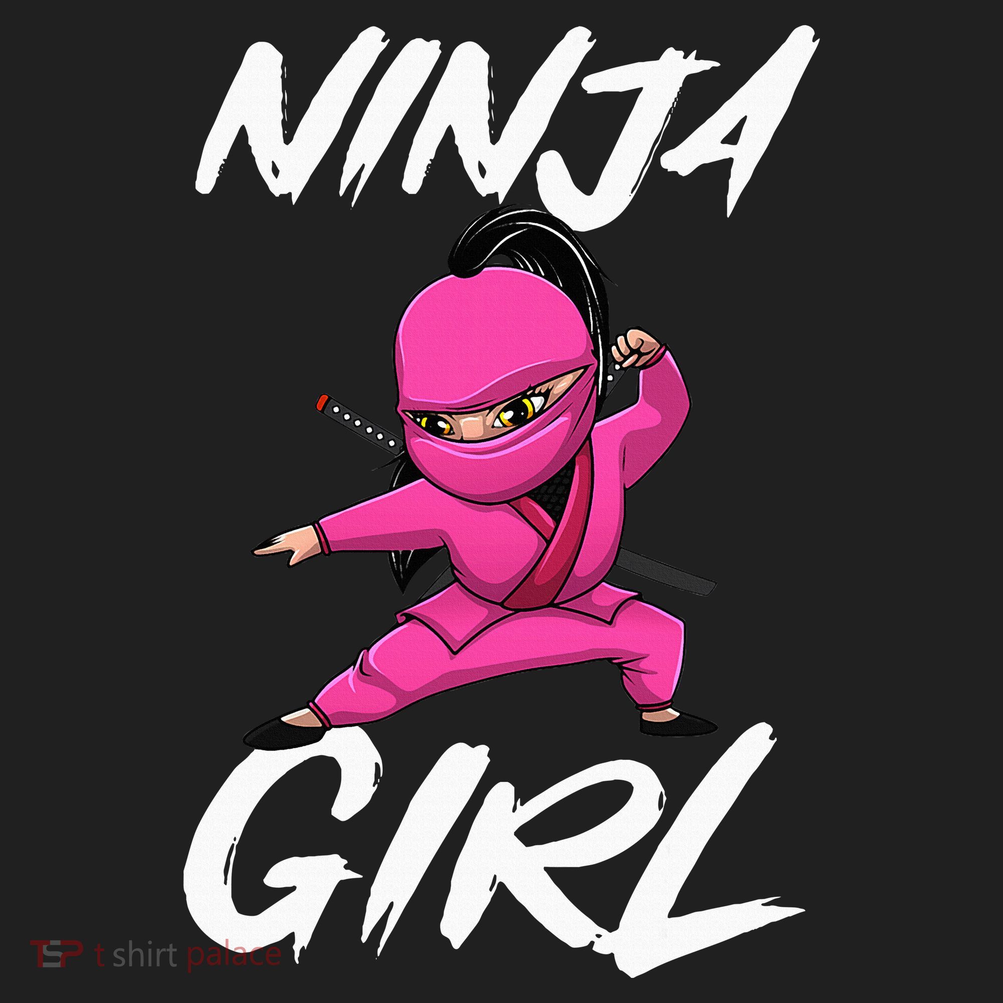 Cool Ninja Girl Art For Ninja Training Warrior Golf Towel