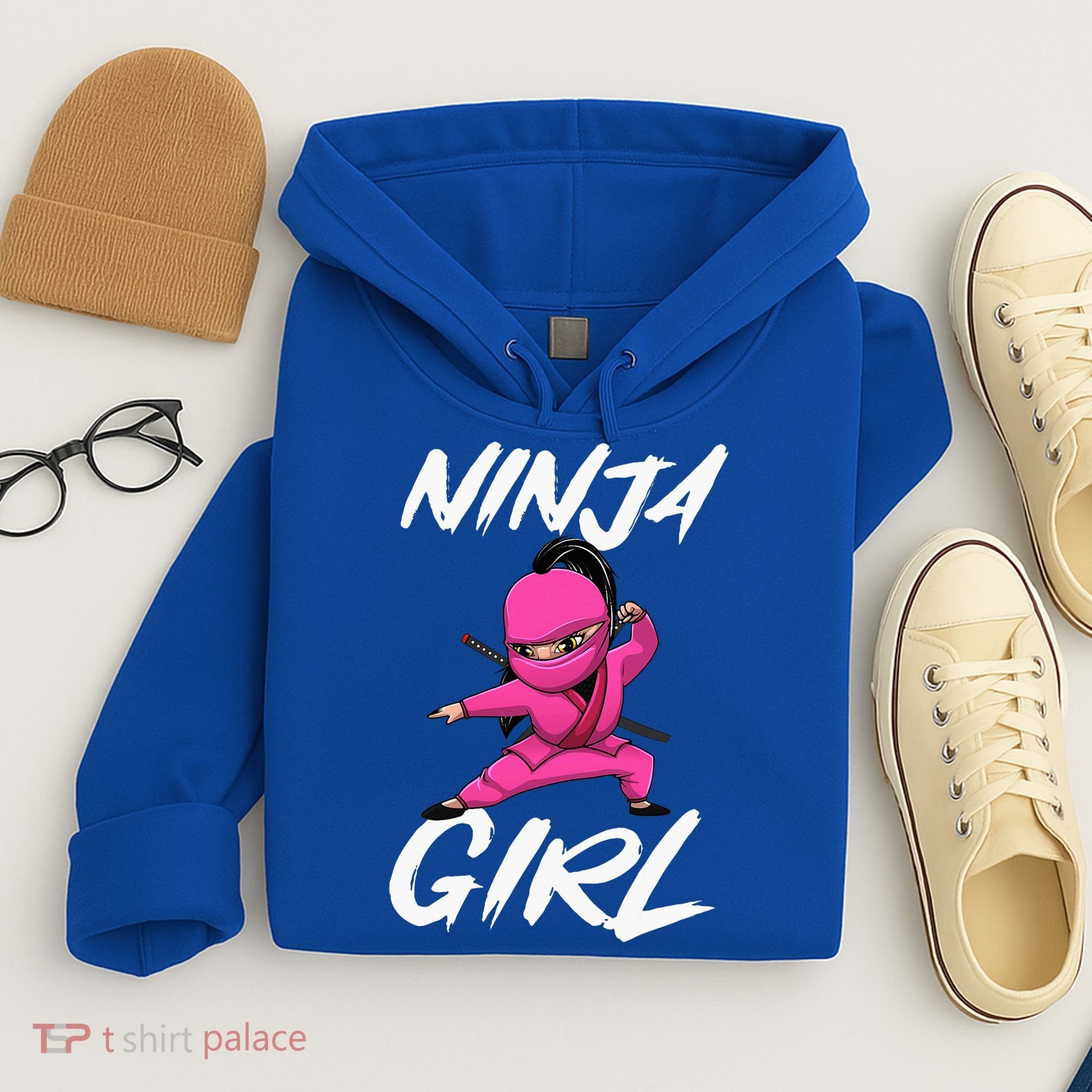 Cool Ninja Girl Art For Ninja Training Warrior Hoodie