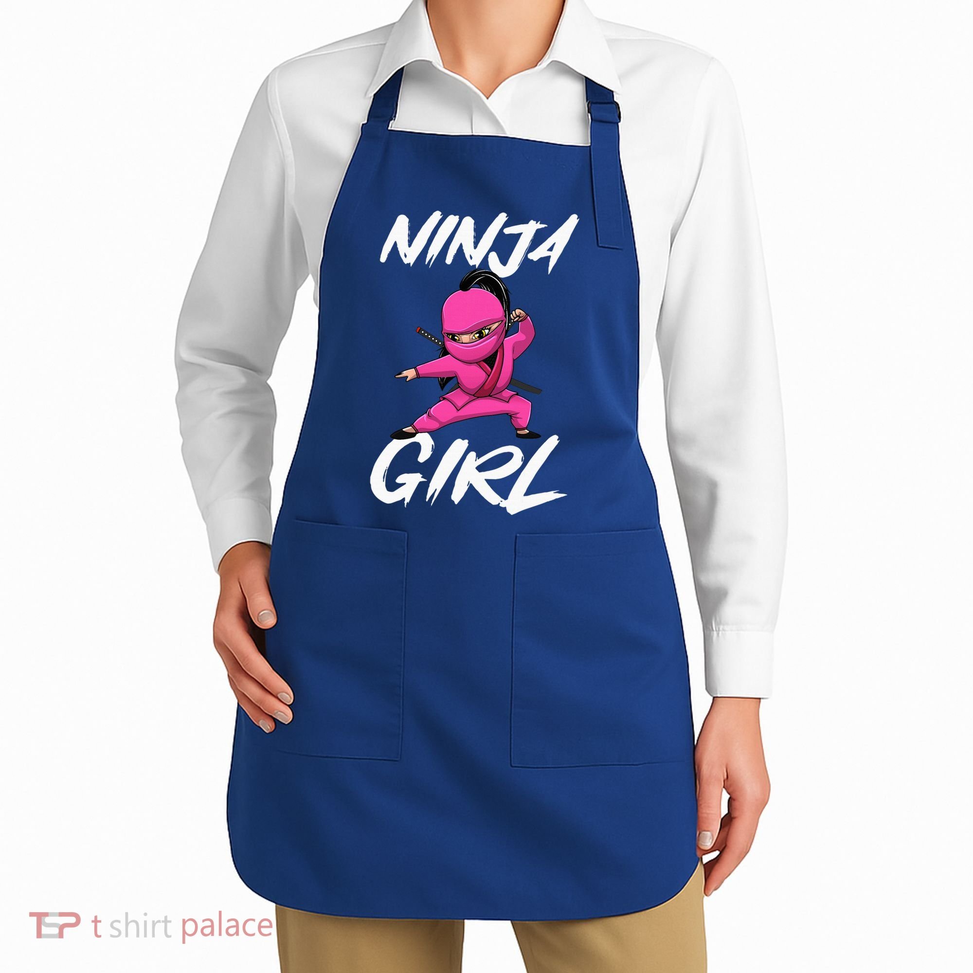 Cool Ninja Girl Art For Ninja Training Warrior Apron