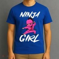 Cool Ninja Girl Art For Ninja Training Warrior T-Shirt thumb 3