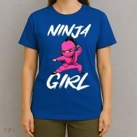 Cool Ninja Girl Art For Ninja Training Warrior T-Shirt thumb 4