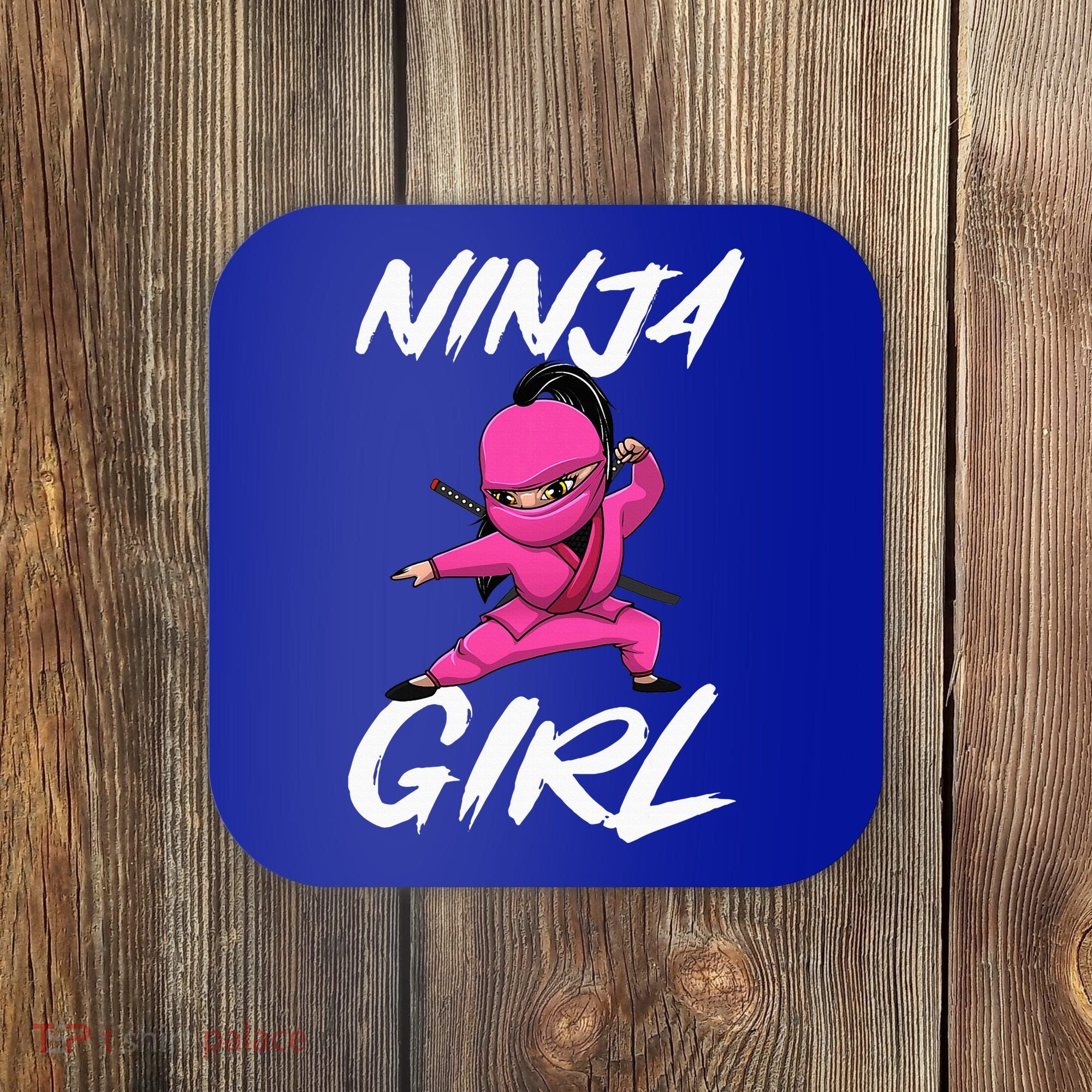 Cool Ninja Girl Art For Ninja Training Warrior Coaster