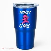 Cool Ninja Girl Art For Ninja Training Warrior Tumbler thumb 0