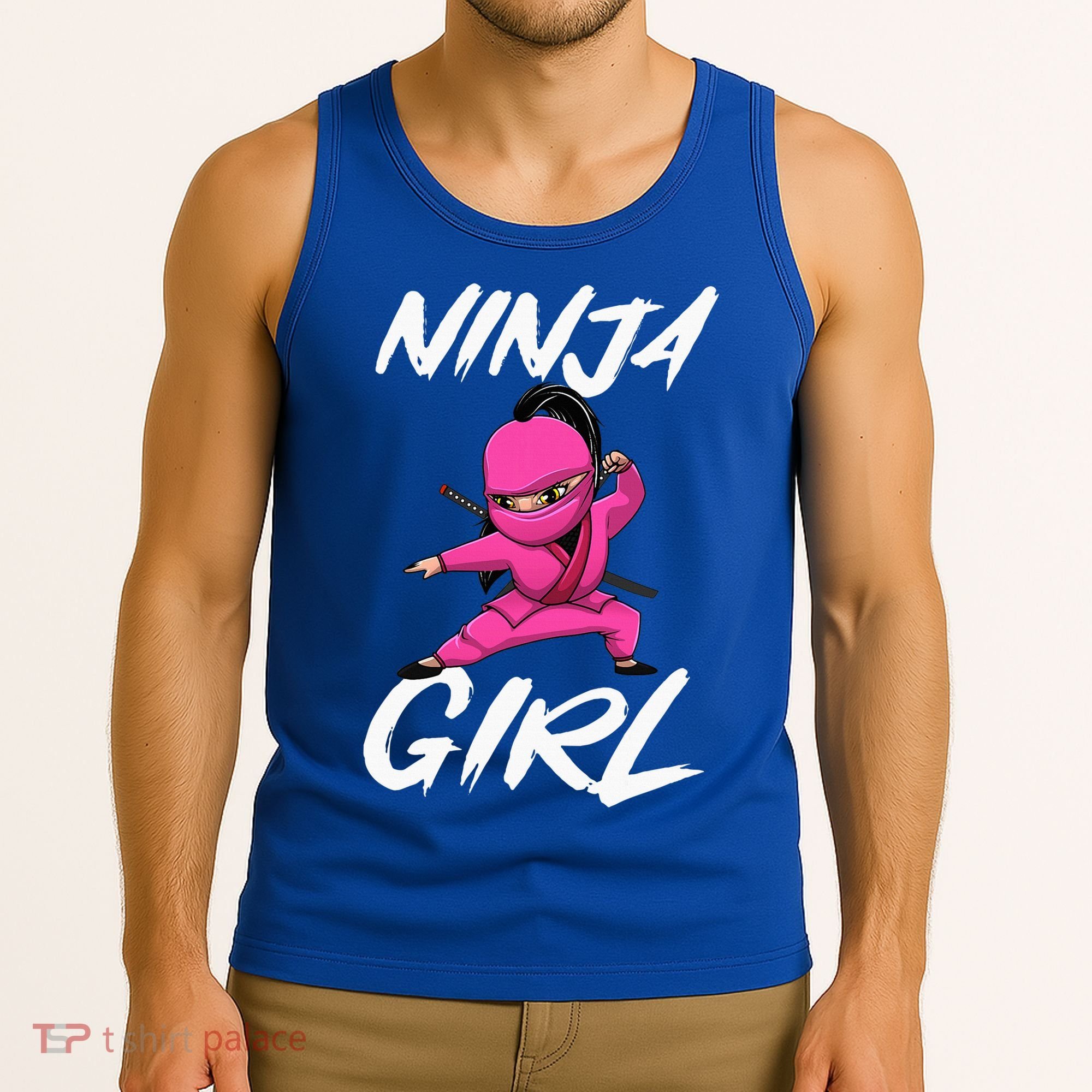 Cool Ninja Girl Art For Ninja Training Warrior Tank Top