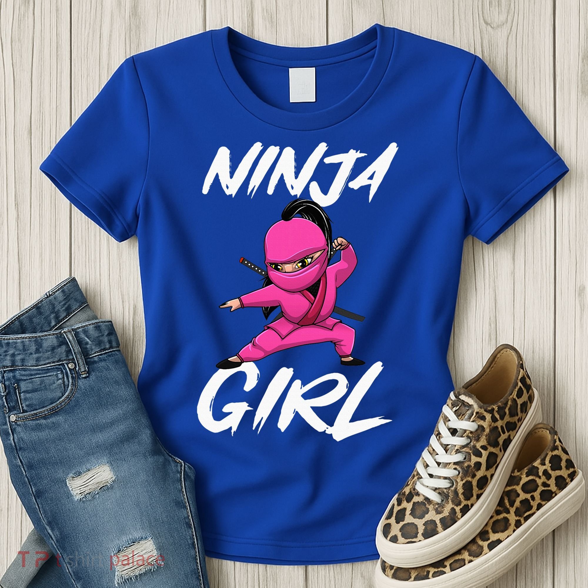 Cool Ninja Girl Art For Ninja Training Warrior Women's T-Shirt