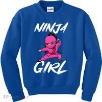 Cool Ninja Girl Art For Ninja Training Warrior Kids Sweatshirt thumb 0