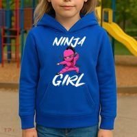 Cool Ninja Girl Art For Ninja Training Warrior Kids Hoodie thumb 3