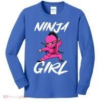 Cool Ninja Girl Art For Ninja Training Warrior Kids Long Sleeve Shirt thumb 0